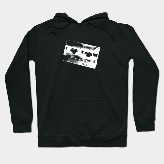 Vintage Cassette Tape Graphic Hoodie by Spindriftdesigns